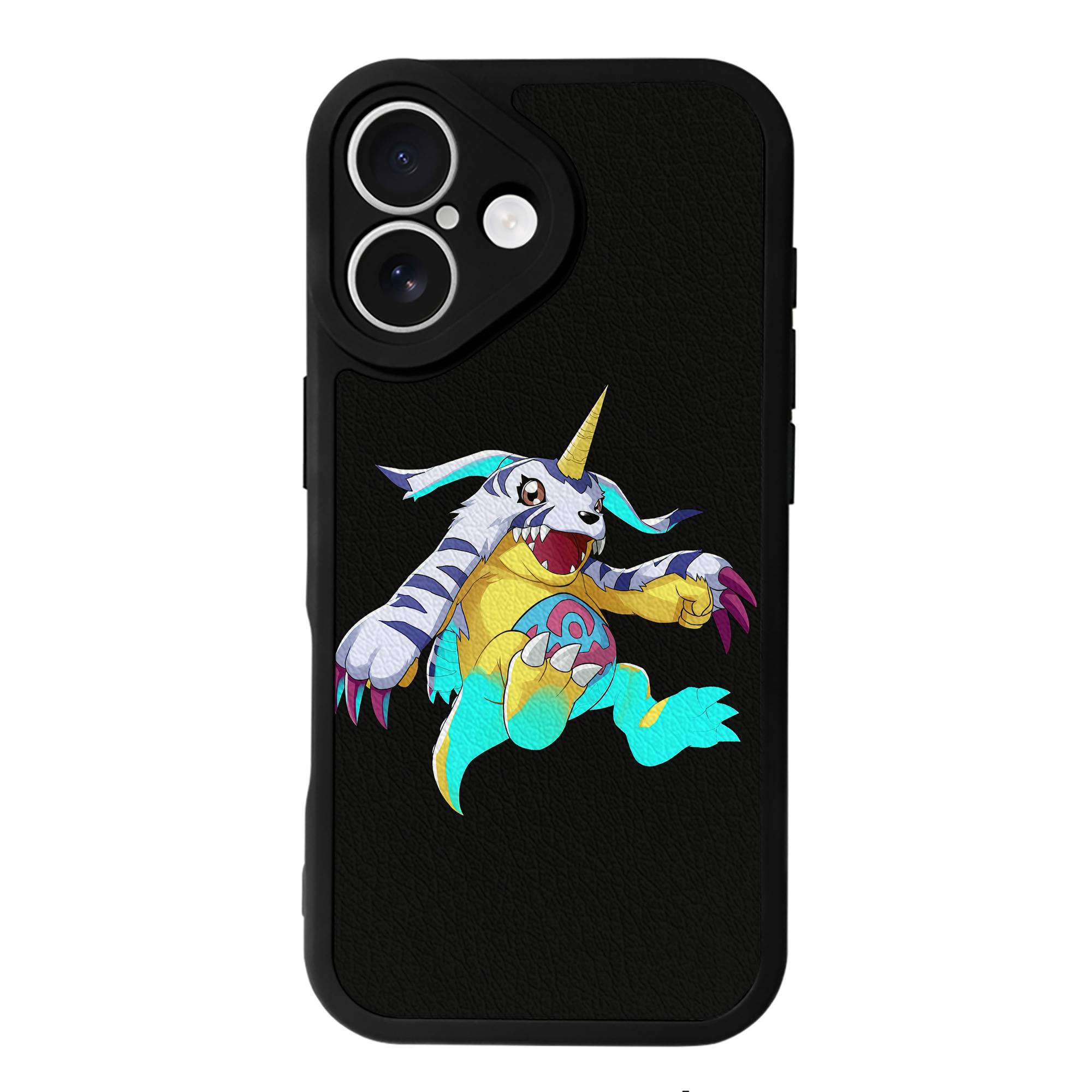 （画像用） Digimon デジタルモンスター/デジモン 【iPhone 16シリーズ対応】シリコンスマホケース（レザー調） 材質：シリコン